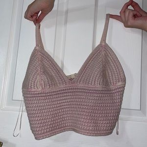 Pink crop top by L.A. Hearts from Pacsun
